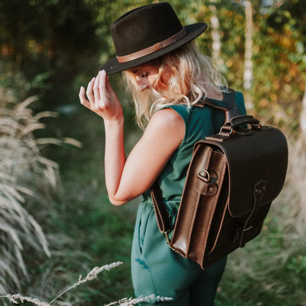 Plecak na laptopa skórzany — fotografia z galerii modelu