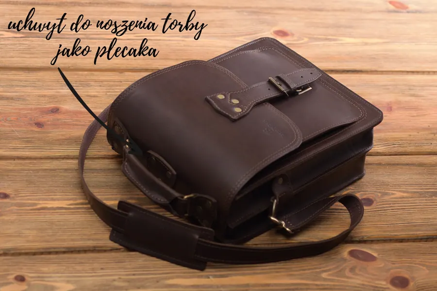 Plecak na laptopa skórzany — zdjęcie 9